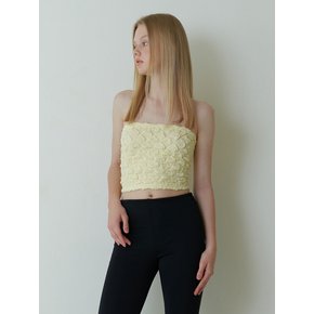 petal tube top - lemon yellow