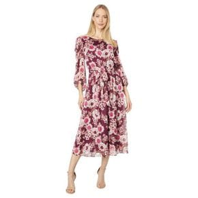 3710542 Anne Klein Floral Print Elastic Waist Dress