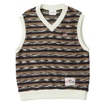 비욘드클로젯 NOMANTIC STRIPE KNIT VEST NAVY[A]