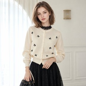 리본 자수 진주버튼 가디건_T2609CD073C