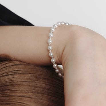 룬느 실버 925 볼 스와로브스키 진주 팔찌 (16cm) LSB12