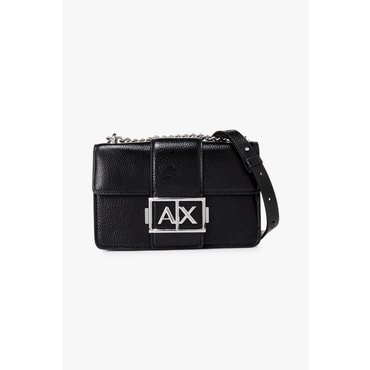 ARMANI EXCHANGE 여성 메탈 로고 클로저 숄더백( A425170501) 블랙