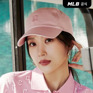 MLB [코리아공식][문가영 착용] 베이직 스몰로고 언스트럭쳐 볼캡 CLE (Mg.Pink)