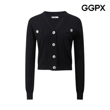 GGPX 골드 버튼 스카시 니트 가디건 (GP4KG007F)