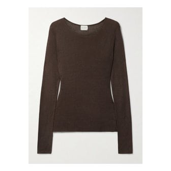 DEIJI STUDIOS 데이지 스튜디오 골지 니트 티셔츠 다크 브라운 46376663162885459