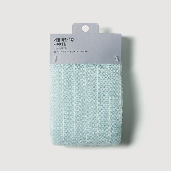 거품 폭탄 3중샤워타월 18x93cm 민트 J62N901036945