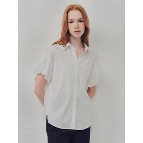 WED_French simple puff shirt_WHITE