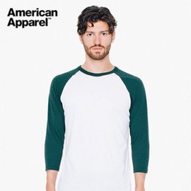 길단 American Apparel 7부 라그랑Forest Green