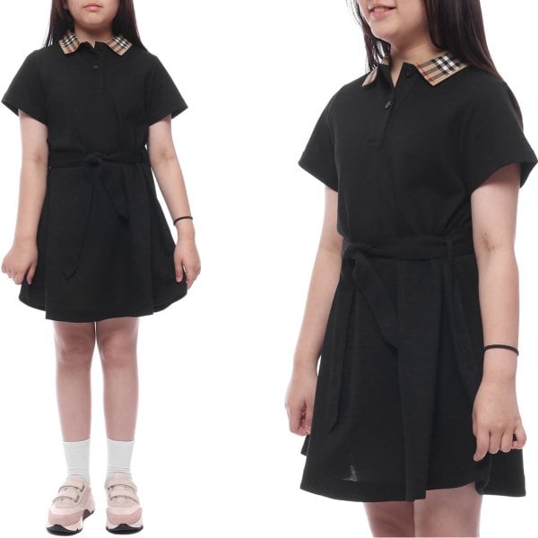 [부산점] 25SS 체크 카라 폴로 원피스 (8105585 BLACK 25S)