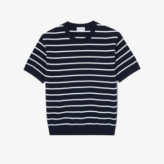 라코스테 [시흥점] 남성 솔리드 반팔 크루넥 스웨터 AH224E-55G (2컬러)