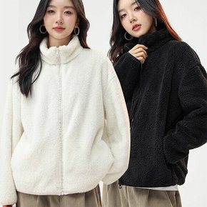 [2컬러] 겨울 여성 뽀글자켓 하이넥 집업 2026