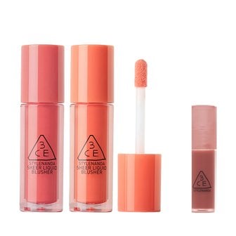 3CE SHEER LIQUID BLUSHER 쉬어 리퀴드 블러셔 1+1 [증정]블러 워터 틴트 미니