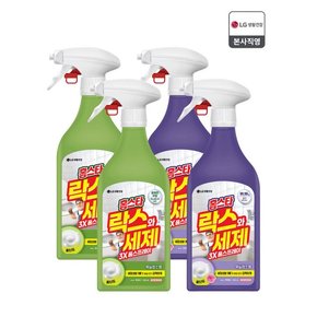 홈스타 락스와세제 3X 폼스프레이 500ml x 4개 (후레쉬 무향2+후로랄2)