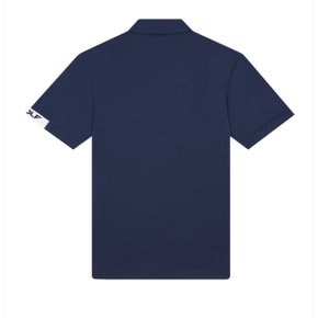 UMTS005-410 네이비 텍스처 폴로 로고 티셔츠 언더아머 골프 반팔 카라티셔츠