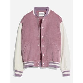 CORDUROY VARSITY JACKET_PINK