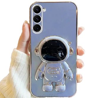 데켄스 갤럭시 S22 케이스 심플 우주비행사 카메라보호 캐릭터 거치대 젤리 실리콘 핸드폰 케이스 M1032