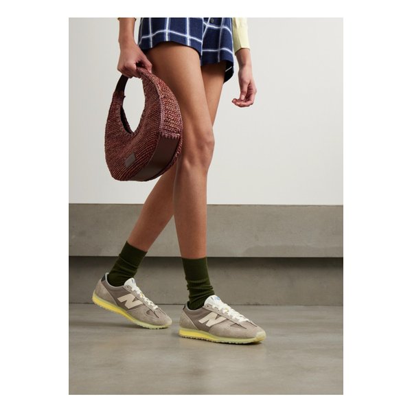 471 스웨이드 가죽 트리밍 캔버스 스니커즈 토프 46376663162851026