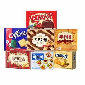 사무실에서 먹기좋은 대용량 과자 7종 / 빅파이 에이스 쵸코하임 버터와플 쿠크다스화이트 아이비 버터링