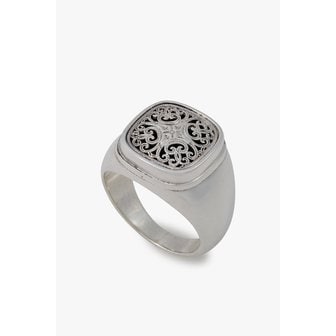 MAN ON THE BOON [GEROCHRISTO] 스퀘어 스털링 실버 링 4716129201000