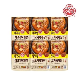 오뚜기 대구식 쇠고기 육개장 500g x 6개