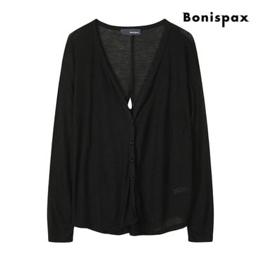 보니스팍스 V넥 시스루 루즈핏 가디건 (XP7KG004M0)