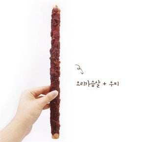 베이커츄 대형견 수제 간식 우피 오리 스틱 L 2P 200g