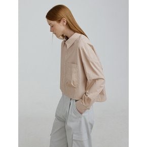 CRO overfit crop shirts [beige]