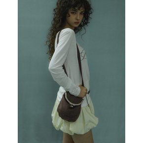 Suede Purse Crossbody Bag Brown