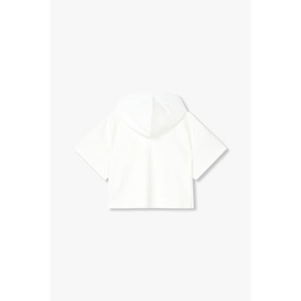 배색 후드 원 포켓 티셔츠 7215240303101
