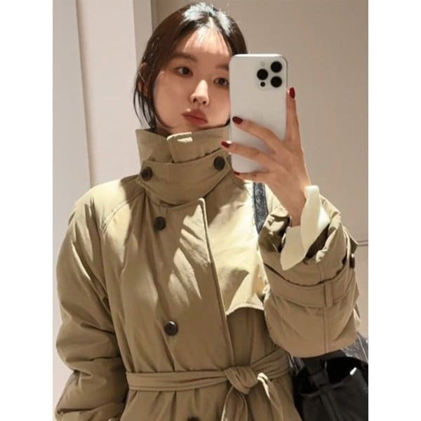 [단독][퀸지PICK]트렌치 롱 코트 다운_YBBDO32