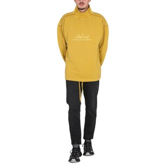 디젤 Sweatshirt SWEATSHIRT WITH LOGO YELLOW A06126_0TEAN22F