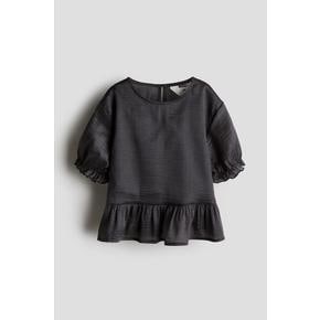 페플럼 블라우스 다크 그레이 1269063002