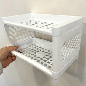 2단 수납 선반 조립식 미니 조립식2단 장난감서랍 2단 조립식2단 라라셀러 수납선반 정리