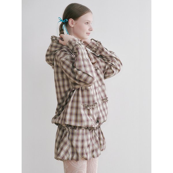 Hazel Checked Volume Skirt
