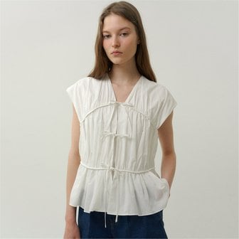 blank03 [블랭크03] cotton shirring blouse (white)