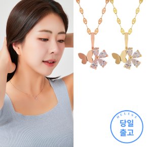 14K 크리스 나비 금 목걸이