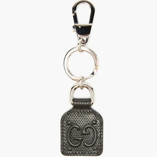 GUCCI 구찌 GG 로고 엠보 퍼포레이티드 레더 키링 블랙 625607 JD7CN 8111 - 신세계몰