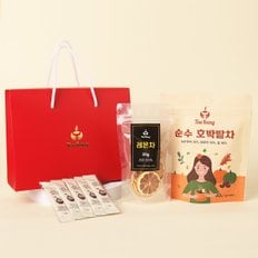 스윗앤샤워 차 선물세트 (호박팥차+건조레몬) + 꿀스틱