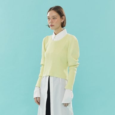 Volume Sleeve Knit_L/YELLOW