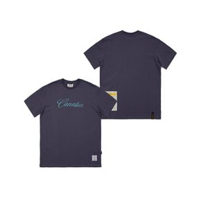 CANABIS LETTER STANDARD FIT T-SHIRTS PURPLE GRAY