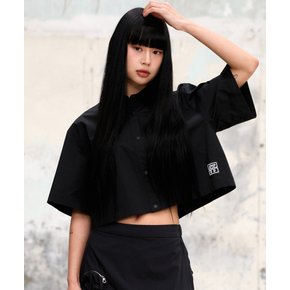 [본사공식] 여성 백포켓 크롭 셔츠 (블랙)_5K41513