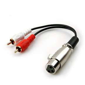 캐논 RCA 2선 Y형 케이블 15cm 3P Mic XLR NI232