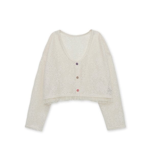 [여름 살안타] Moa Crop Cardigan (Ivory)
