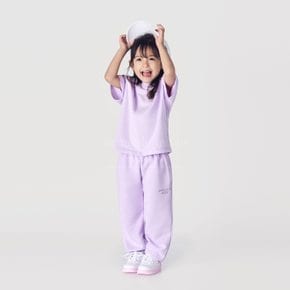 KIDS BASIC LOGO PANTS LIGHT PUPPLE 키즈조거팬츠 베이직로고 라이트퍼플