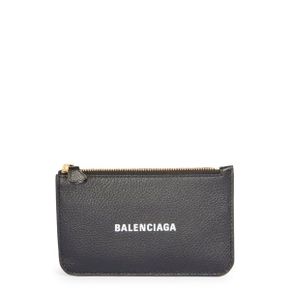 우먼 Balenciaga 캐쉬 로고 롱 레더 지퍼 카드홀더 카드지갑 7838430