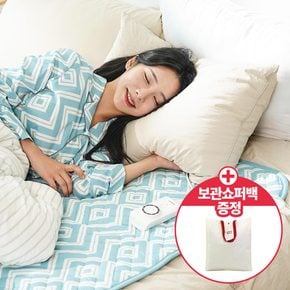 보국 탄소매트 전기요 카본매트 1인용 싱글 전기장판 민트