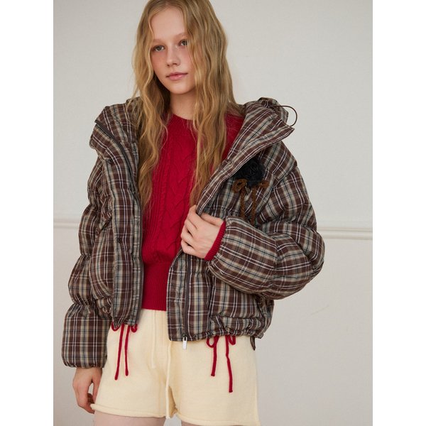 [BLUE LABEL] 체크 덕다운 후드점퍼 ER4ONZ01