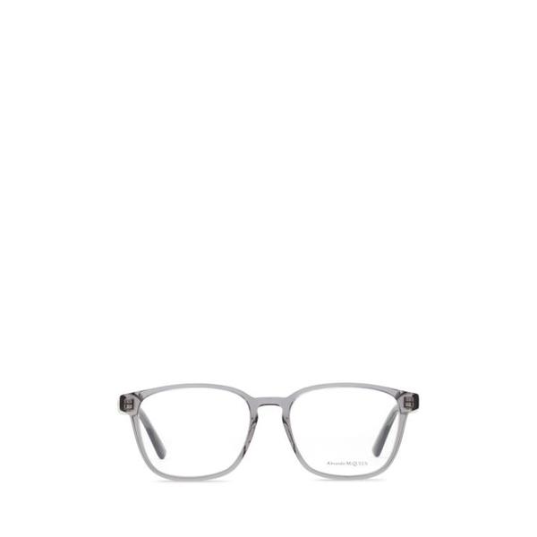 확대된 대표 알렉산더 맥퀸 안경 AM0462O 003 GREY