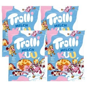 Trolli 트롤리 밀크 쿠 젤리 150g 4팩 Milk Kuu