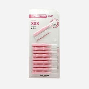 10P 위생캡 치간치솔 I형 SSS 0.7mm 치간칫솔0.7mm 치실 칫솔 치간칫솔SSS I타입 치간솔